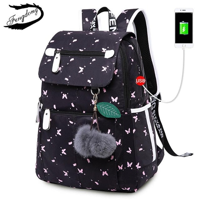 Fengdong Kids Backpack Waterproof School Bag