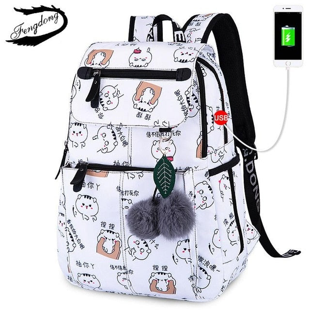 Fengdong Kids Backpack Waterproof School Bag