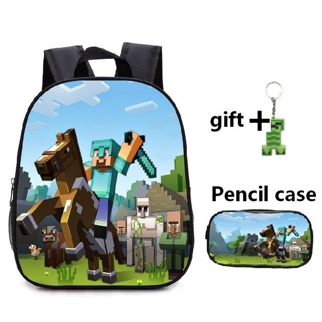 MineCraft Cartoon Backpack Kindergarten School Bag