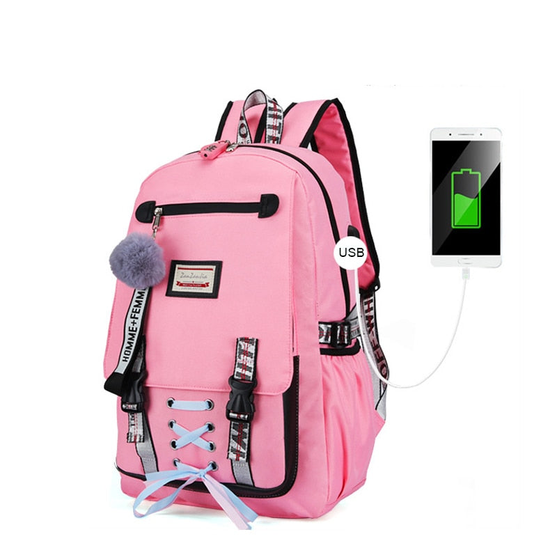 Large School Bags Usb With Lock Anti Theft Backpack