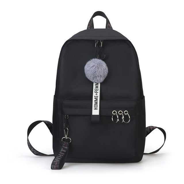 New Canvas Backpack Students School Bag