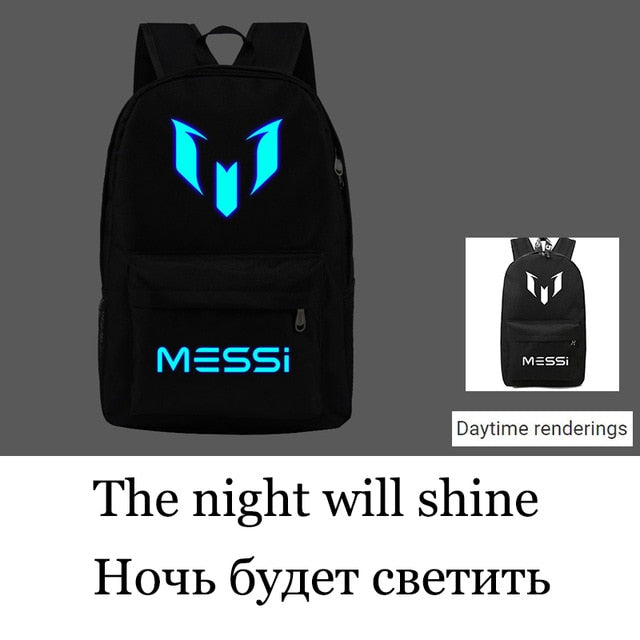 Messi Backpack Teen College High School Bag
