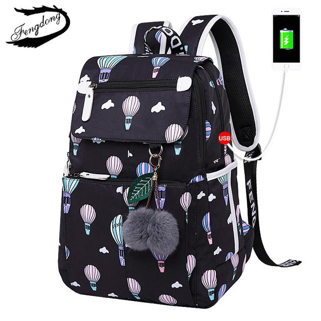 Fengdong Kids Backpack Waterproof School Bag