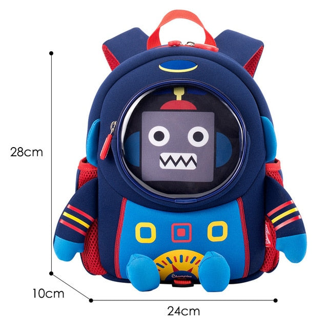 3D Elephant Design Backpack Children School Bags