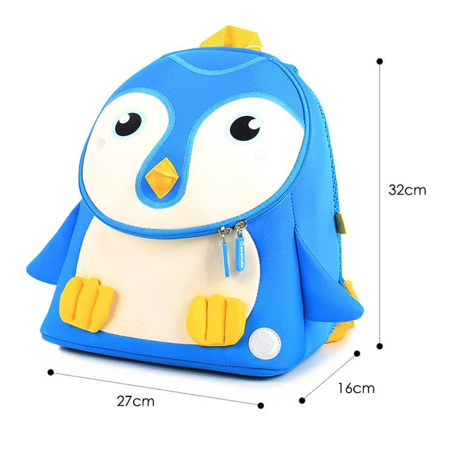 3D Elephant Design Backpack Children School Bags