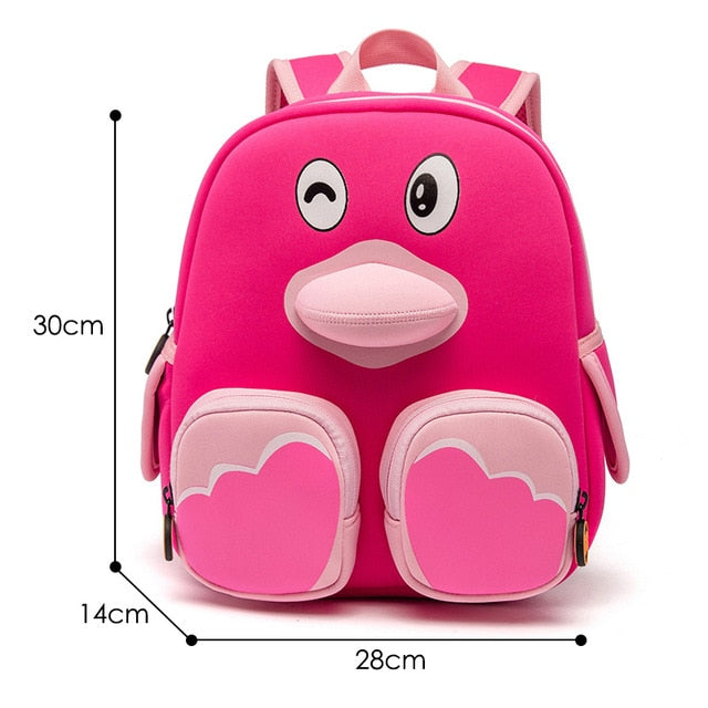 3D Elephant Design Backpack Children School Bags