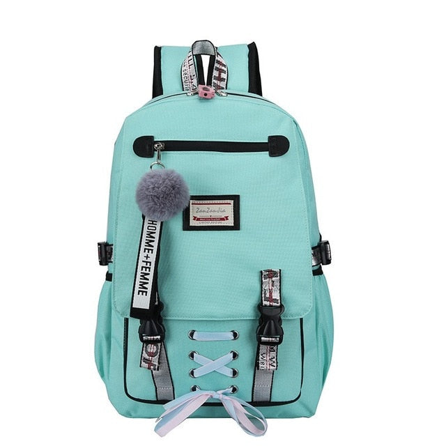 Large School Bags Usb With Lock Anti Theft Backpack