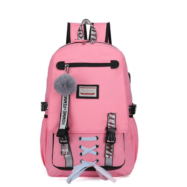 Large School Bags Usb With Lock Anti Theft Backpack