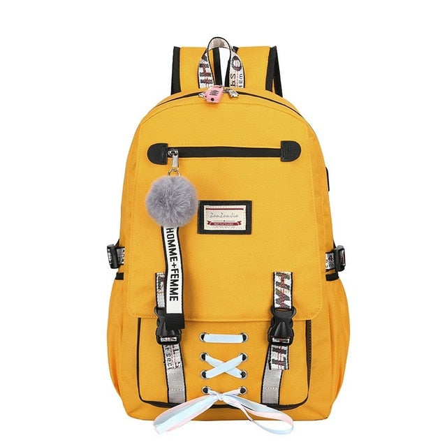 Large School Bags Usb With Lock Anti Theft Backpack