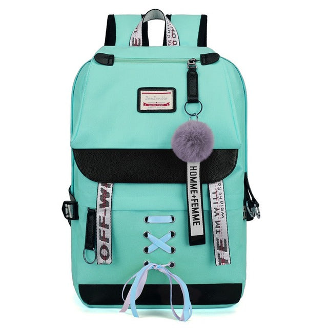 Large School Bags Usb With Lock Anti Theft Backpack
