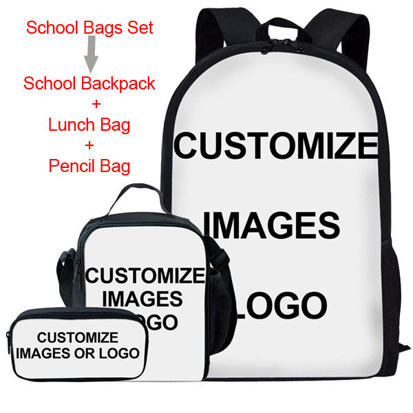 WHEREISART 3Pcs/set Portfolio School Backpacks