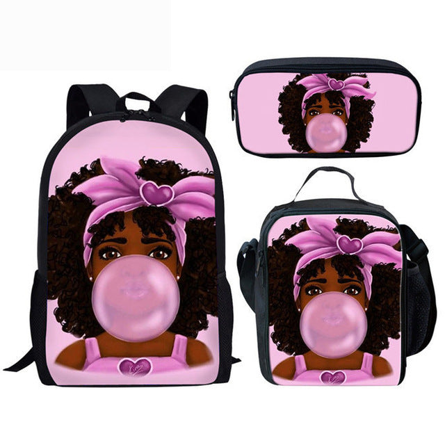 WHEREISART 3Pcs/set Portfolio School Backpacks