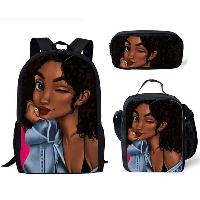WHEREISART 3Pcs/set Portfolio School Backpacks