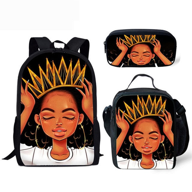 WHEREISART 3Pcs/set Portfolio School Backpacks