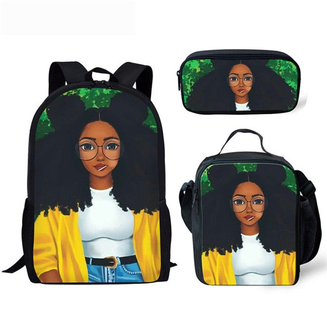WHEREISART 3Pcs/set Portfolio School Backpacks