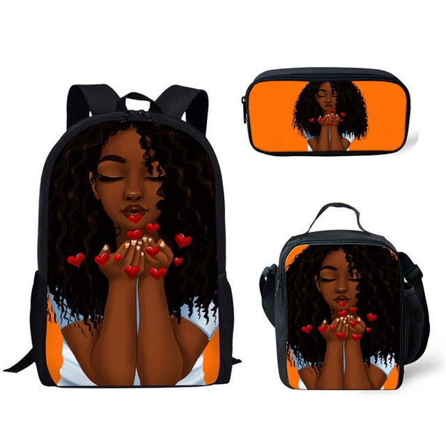 WHEREISART 3Pcs/set Portfolio School Backpacks
