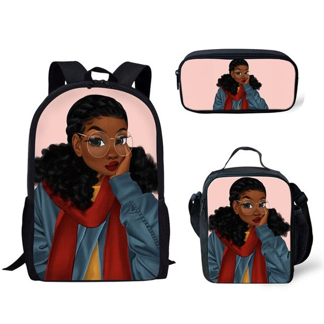WHEREISART 3Pcs/set Portfolio School Backpacks