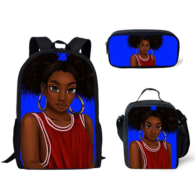 WHEREISART 3Pcs/set Portfolio School Backpacks