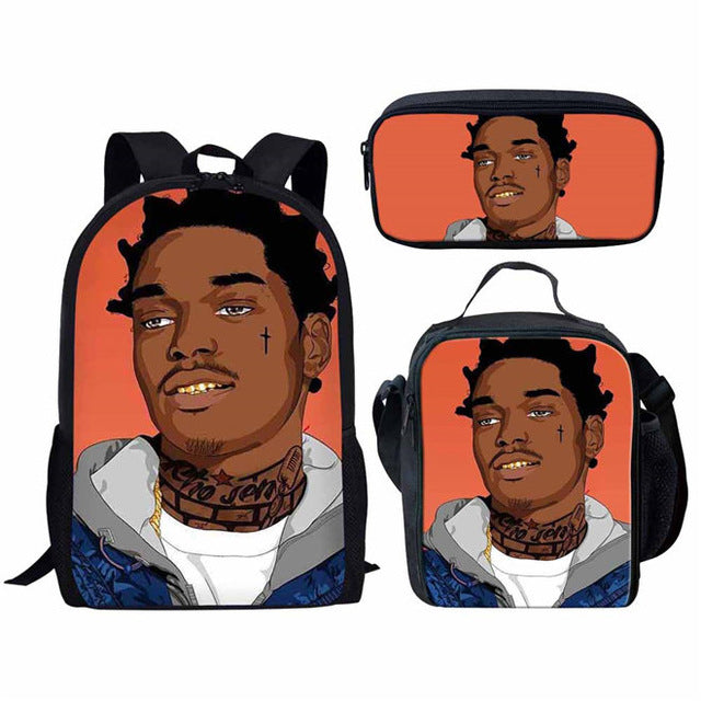 WHEREISART 3Pcs/set Portfolio School Backpacks
