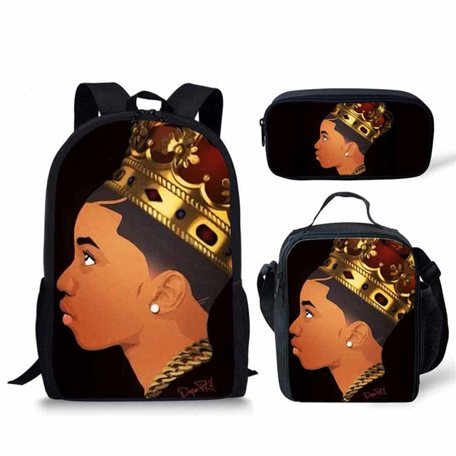 WHEREISART 3Pcs/set Portfolio School Backpacks