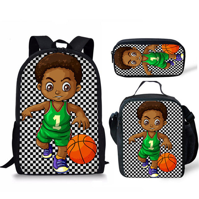 WHEREISART 3Pcs/set Portfolio School Backpacks
