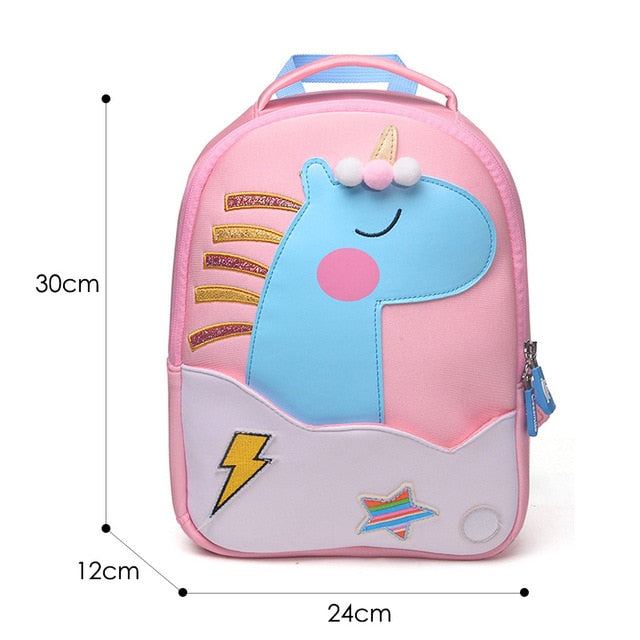 3D Elephant Design Backpack Children School Bags