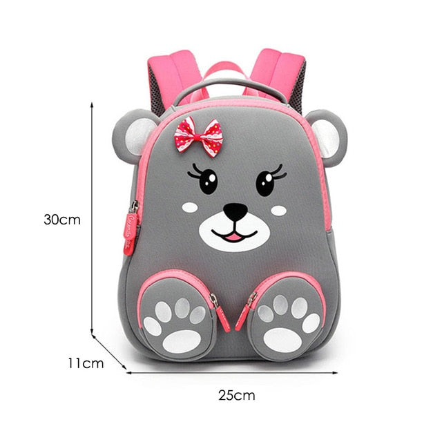 3D Elephant Design Backpack Children School Bags