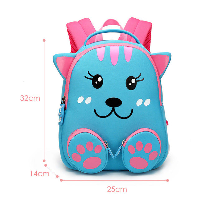 3D Elephant Design Backpack Children School Bags