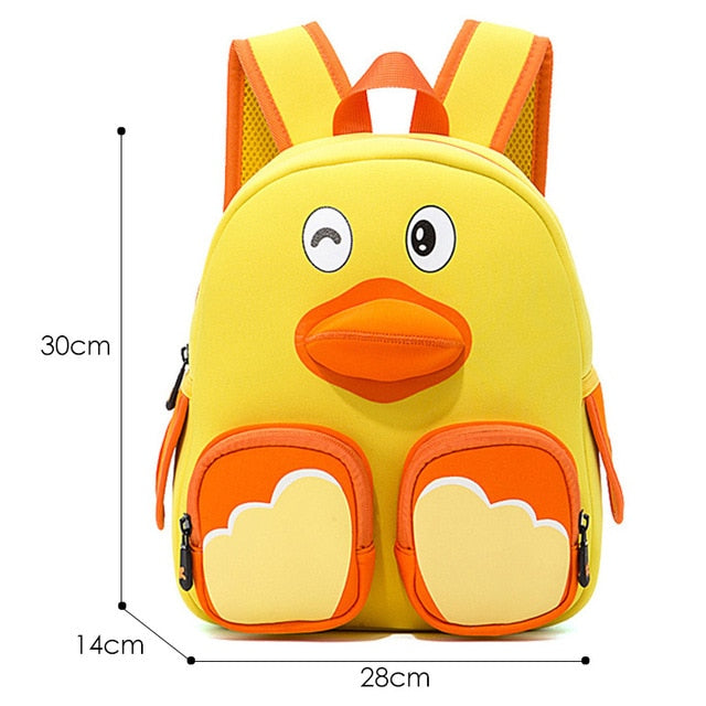 3D Elephant Design Backpack Children School Bags