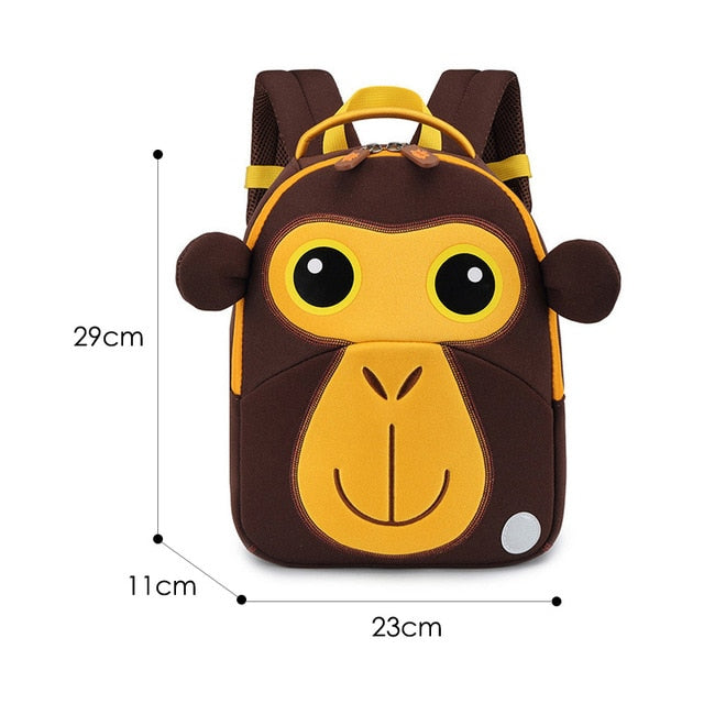 3D Elephant Design Backpack Children School Bags