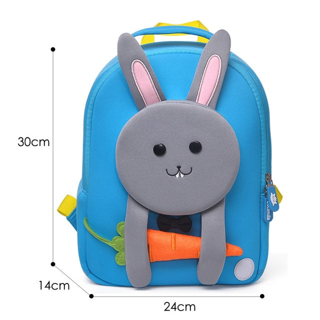 3D Elephant Design Backpack Children School Bags