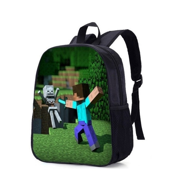 MineCraft Cartoon Backpack Kindergarten School Bag