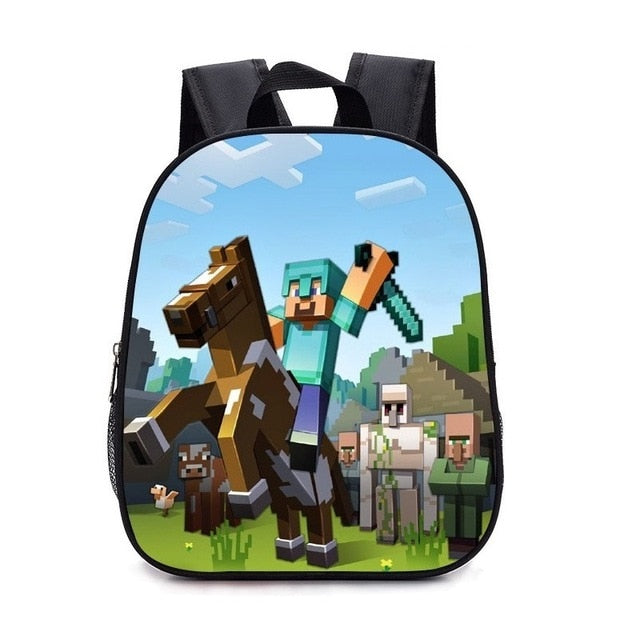 MineCraft Cartoon Backpack Kindergarten School Bag