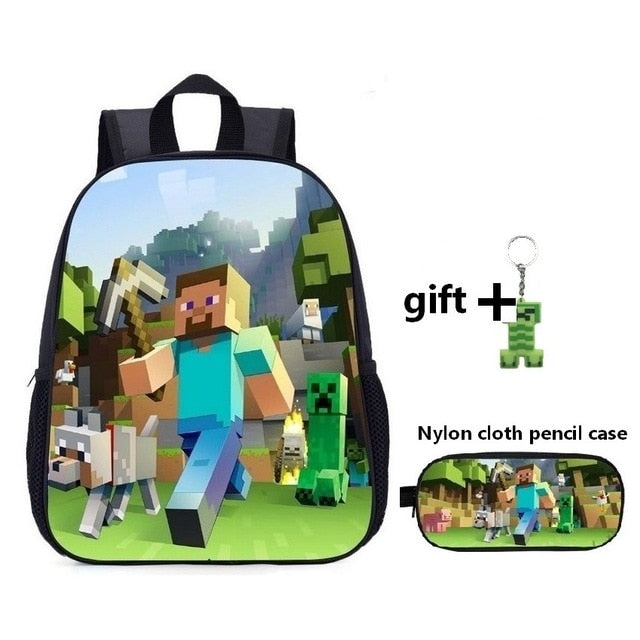 MineCraft Cartoon Backpack Kindergarten School Bag