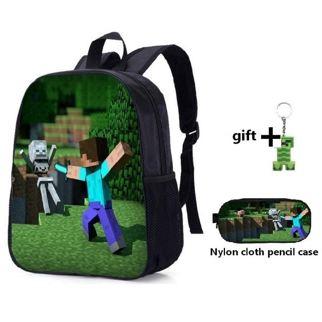 MineCraft Cartoon Backpack Kindergarten School Bag