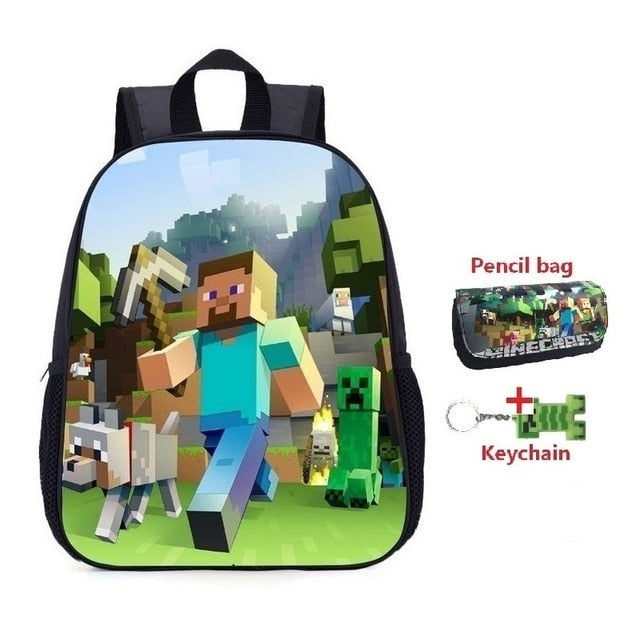 MineCraft Cartoon Backpack Kindergarten School Bag