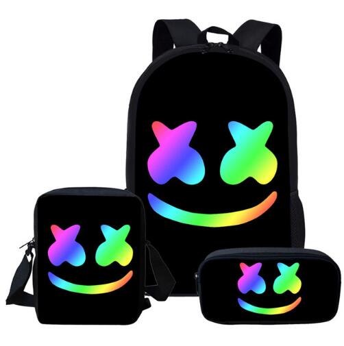 Smile School Bag Set for Teen Boys Girls Backpack