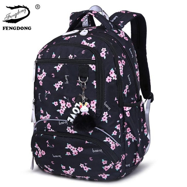 Printed Waterproof Backpack Student School Bags