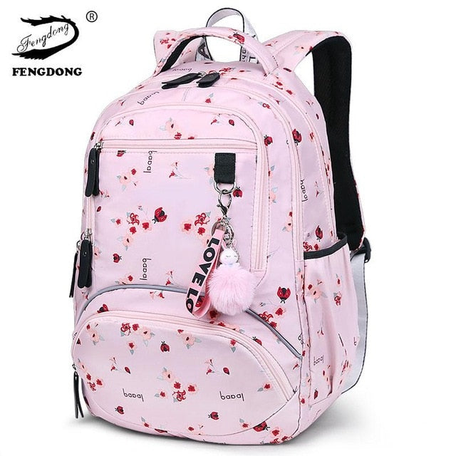 Printed Waterproof Backpack Student School Bags